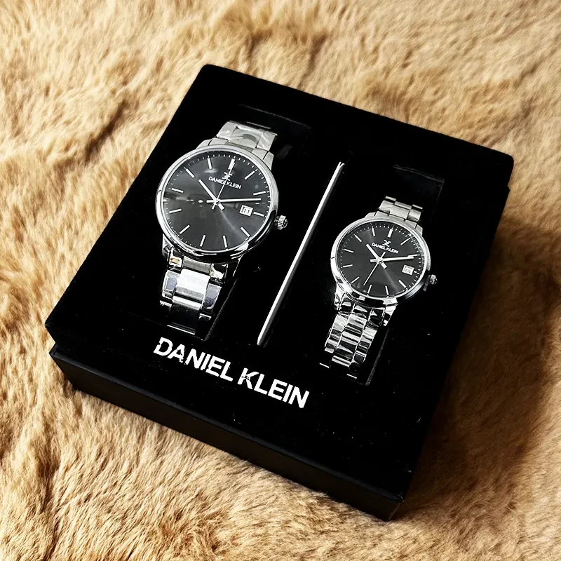 Daniel Klein Black Dial Couple Set- DK.1.13298-2